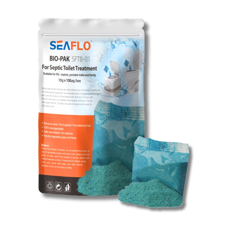 Bio-Pak Kit de 10 sachets disgregantes biodegradables para baño químico – Seaflo