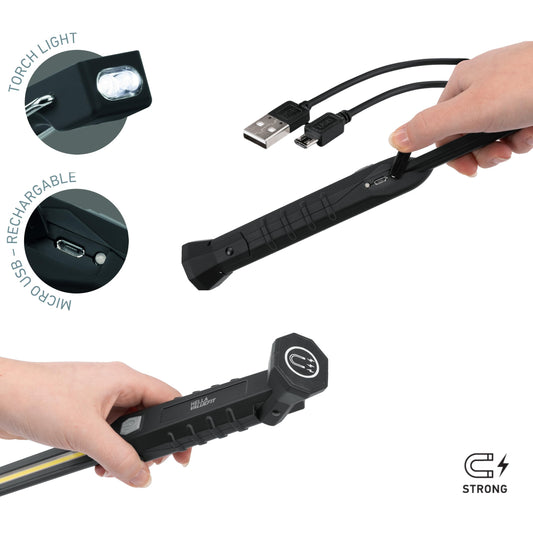 Linterna LED USB Recargable Value Fit USL300 Potente y Versátil – Hella