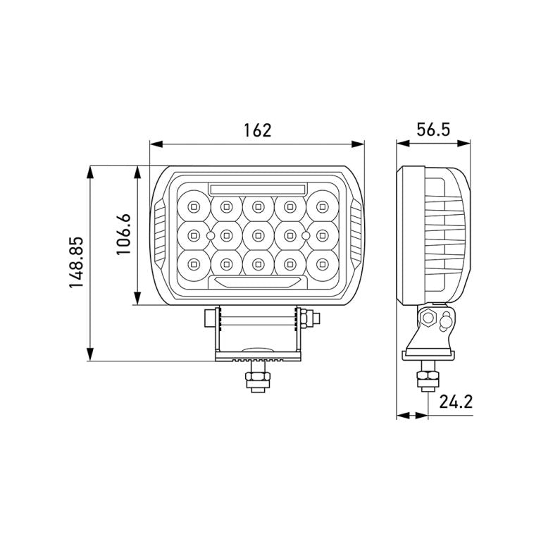 Kit Faros LED 450 3.2" y 3 000 lm Spot Beam de Línea Hella ValueFit – Hella