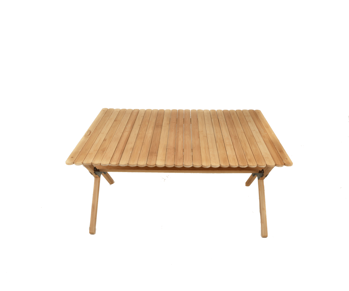 Mesa de Camping Plegable de Bambú Natural con Soporte de 120 kg – Wild Land