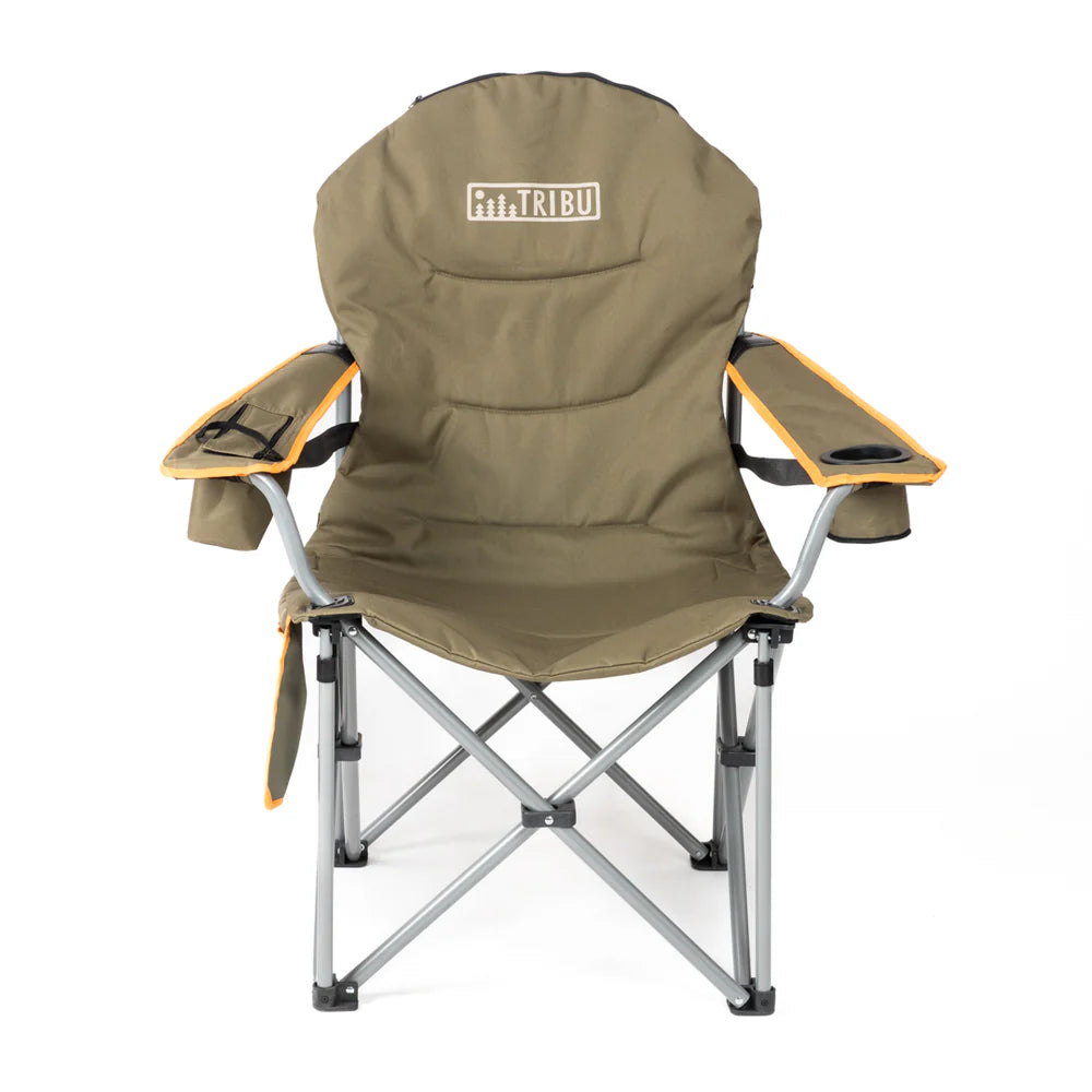 Silla de Camping Simple | Soporte Lumbar, Portavasos y Bolsa de Transporte – TRIBU