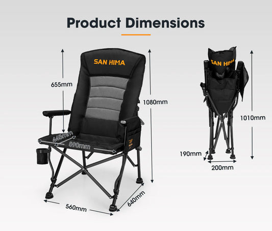Pack de 2 Sillas y 1 Mesa de Camping Regulable – San Hima
