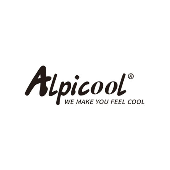 Alpicool logo sobre fondo blanco representando refrigeradores y freezers portátiles con compresor