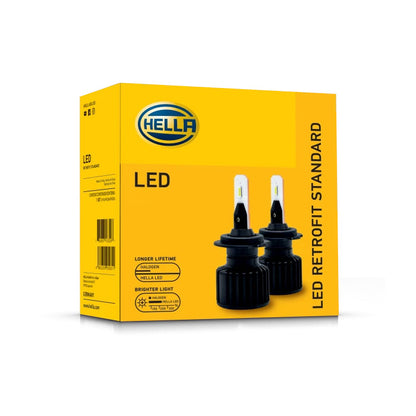 Par de Ampolletas LED H1/H3/H4/H7/H8/H9/H11/H16 12/24 V 18 W 6.0 K Standard – Hella
