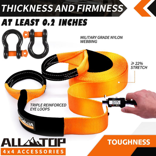 Kit de Recuperación 9 m x 76 mm (15.875 kg) con 2 Grilletes (4.750 kg) – ALL-TOP