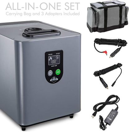 Ducha Portátil 12 V con Calefacción a Gas 18.000 BTU – Aquacube