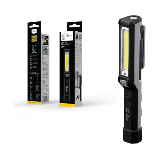 Linterna LED USB Recargable Value Fit UPL150 Luz Difusa y Puntual – Hella