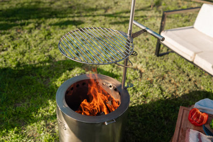 Parrilla Inoxidable de Camping Grande - Humos