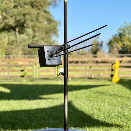 Asador Spiedo para Camping, eléctrico y a baterías  – Humos