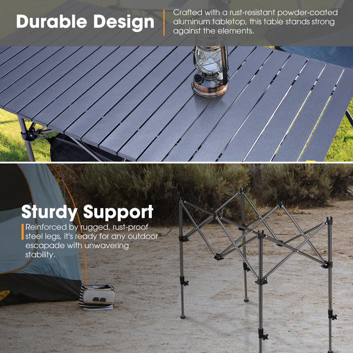 Mesa Plegable de Camping con Altura Regulable – San Hima