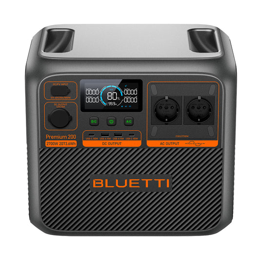 Estación de Energía Premium 200 V2 con Capacidad de 2.073 Wh y Potencia de 2.700 W AC – Bluetti