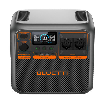 Estación de Energía Premium 200 V2 con Capacidad de 2.073 Wh y Potencia de 2.700 W AC – Bluetti