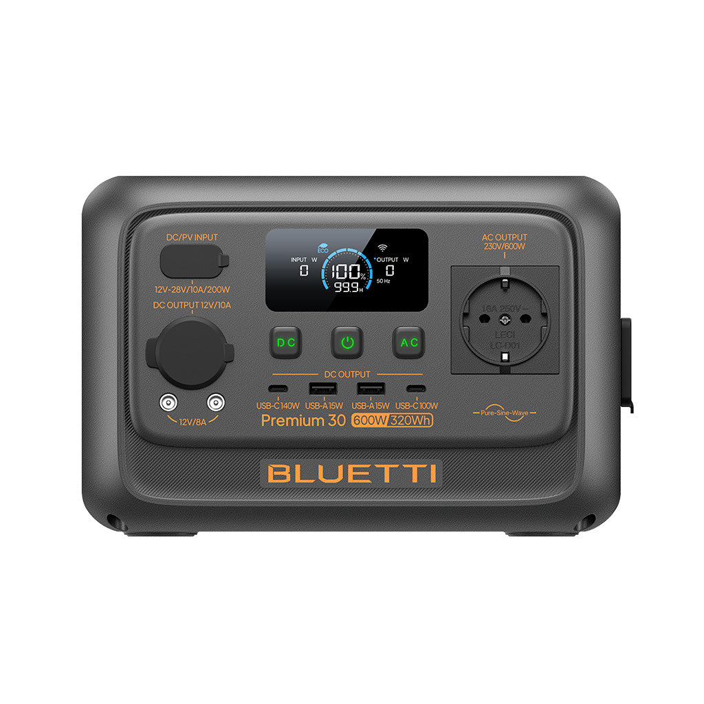 Estación de Energía Premium 30 V2 con Capacidad de 320 Wh y Potencia de 600 W AC – Bluetti