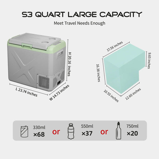 Refrigerador Portátil / Freezer X50 Capacidad de 50 L y Sistema Bi Zona – Alpicool