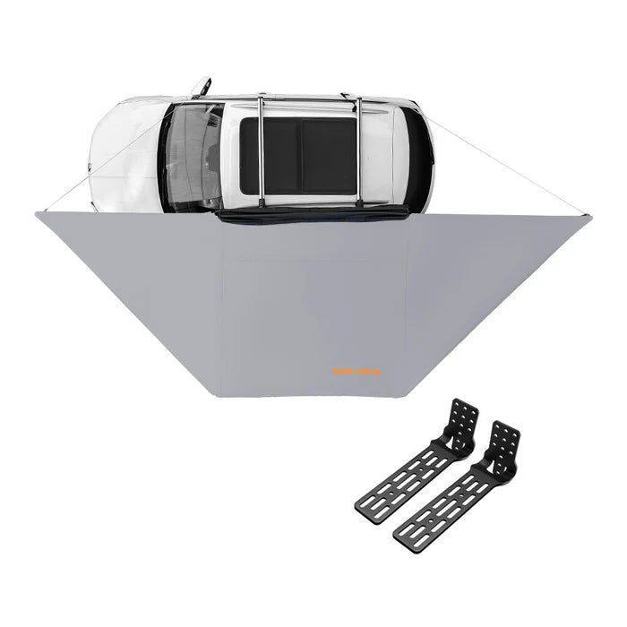 Toldo Gris 180° de Montaje Rápido y Cobertura Extensa – San Hima