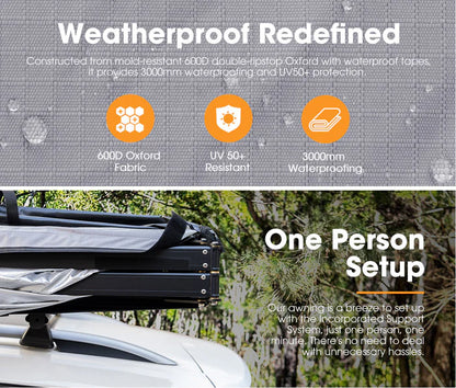 Toldo Gris 270° de Cobertura Panorámica y Montaje Rápido – San Hima