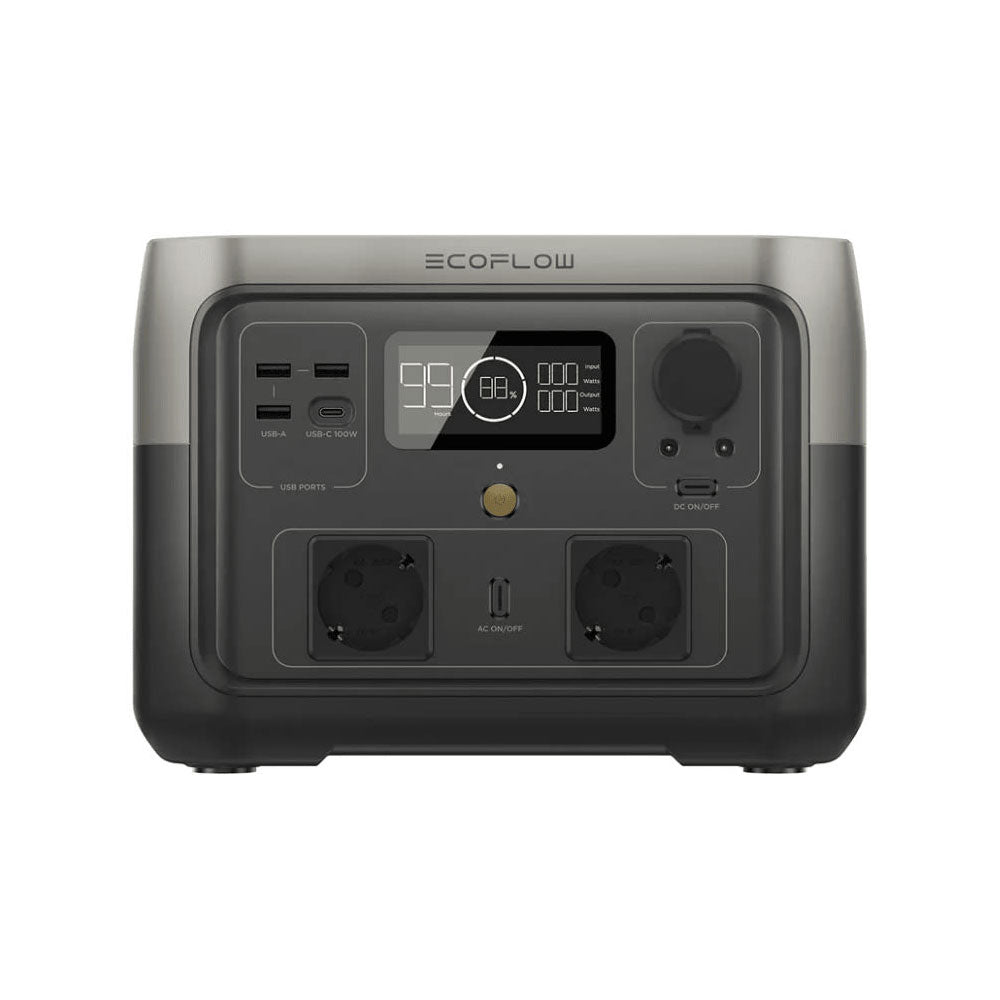 Estación de Energía Portátil RIVER Max 2 con capacidad de 512 Wh y potencia de 500 W AC – EcoFlow