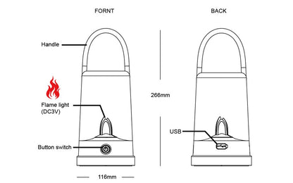 Lámpara Jade con Luz Cálida de 260 lm y Diseño Natural – Wild Land