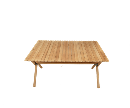 Mesa de Camping Plegable de Bambú Natural con Soporte de 120 kg – Wild Land