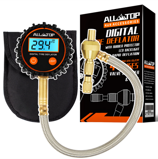 Desinflador Digital ALL-TOP con pantalla LCD y manguera metálica para herramientas off-road