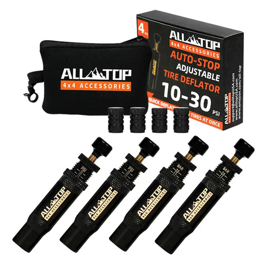 Kit de Desinflado Automático ALL-TOP con cuatro válvulas ajustables para vehículos off-road