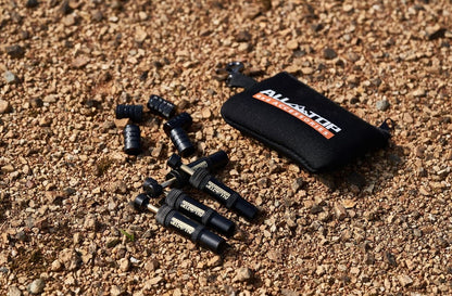 Kit de Desinflado Automático ALL-TOP con accesorios negros y estuche para herramientas off-road