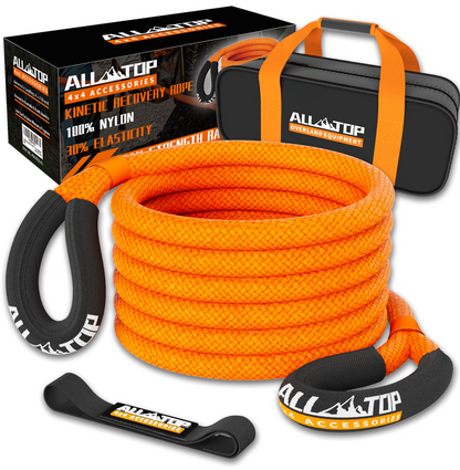 Cuerda de recuperación naranja ALL-TOP de alta resistencia para uso off-road con estuche y accesorios