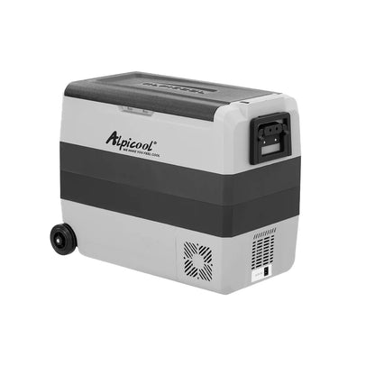 Refrigerador portátil Alpicool T60 con diseño compacto y ruedas para fácil transporte