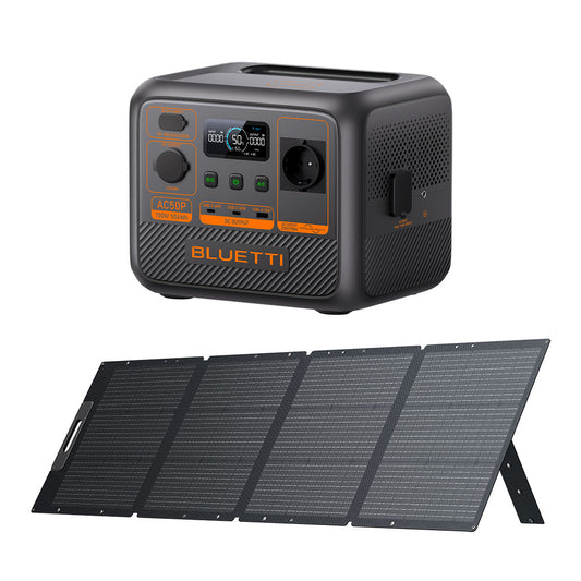 Combo Estación de Energía Bluetti con panel solar plegable para suministro eléctrico portátil