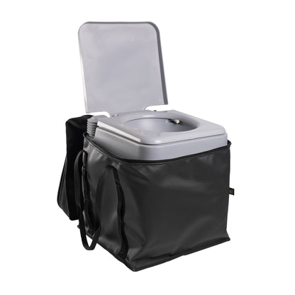 Bolso Porta Baño Químico negro de Goubet con asas para fácil transporte y almacenamiento