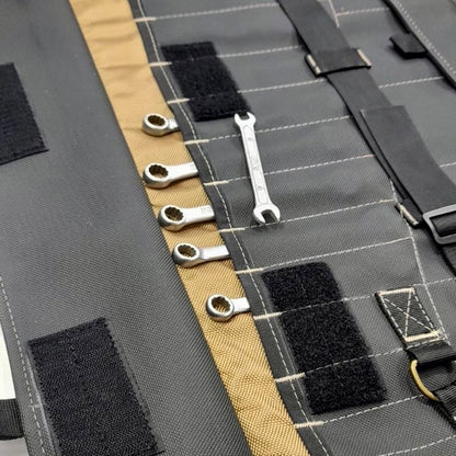 Bolso Roller de Herramientas Goubet con compartimentos organizadores y llaves ajustables