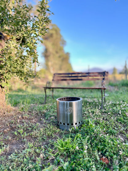 Brasero Humos portátil de acero inoxidable para camping y actividades al aire libre