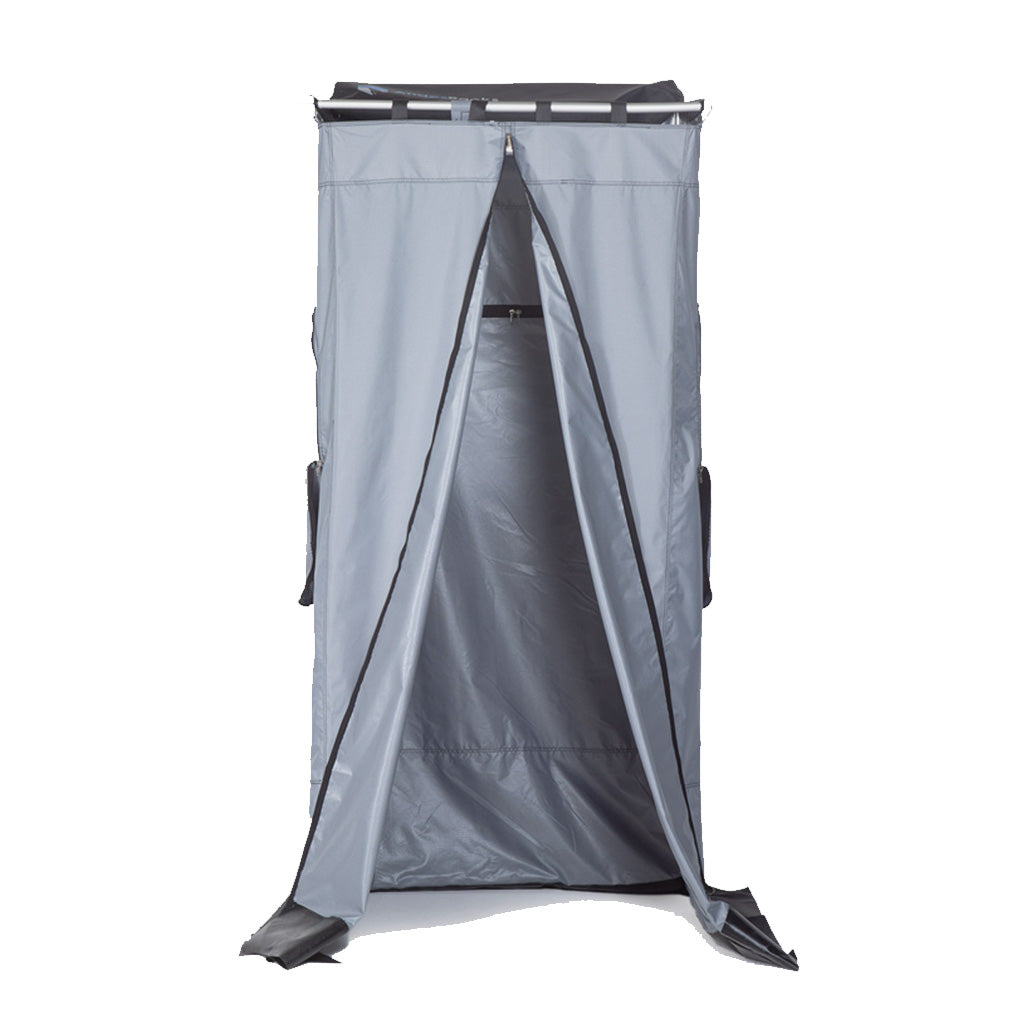 Ducha Exterior con Toldo y Estanque de AndesRacks, ideal para exteriores con diseño práctico y funcional.