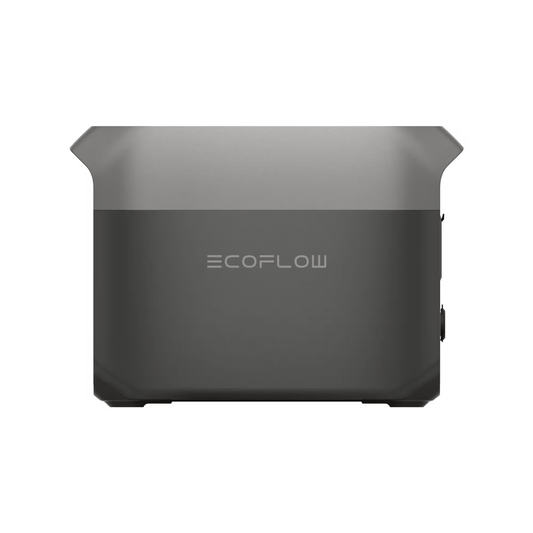 Estación de Energía EcoFlow portátil en gris oscuro para suministro eléctrico eficiente