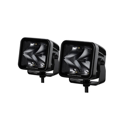 Par de faros LED Hella Black Magic para iluminación OffRoad resistente y potente