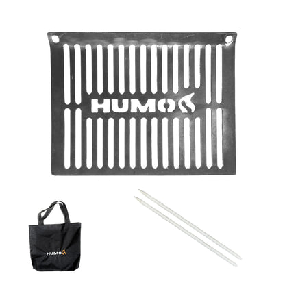 Parrilla Camping de acero Humos con diseño resistente y bolsa de transporte incluida