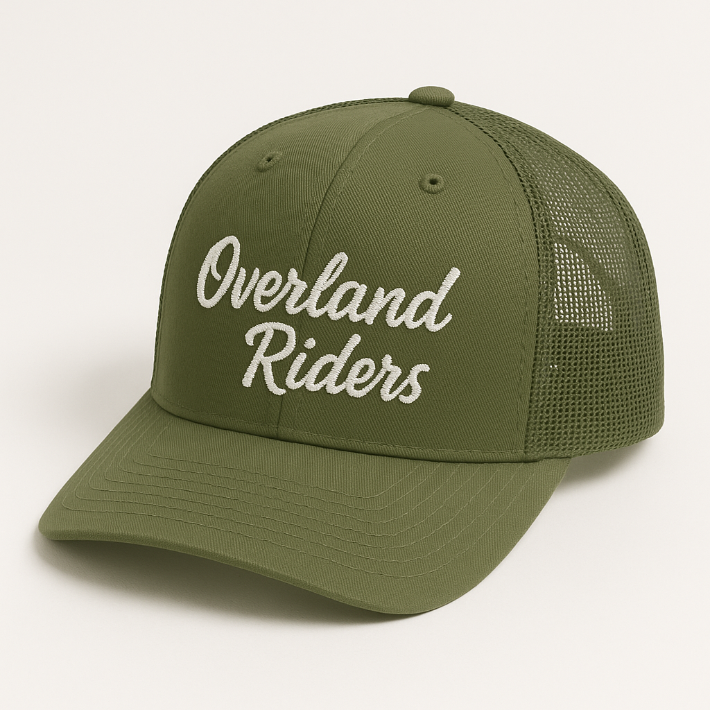 Jockey Estilo Camionero con Logo Bordado Blanco - Overland Riders