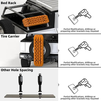 Kit de Montaje ALL-TOP para herramientas off-road con portaequipajes y soporte para neumático