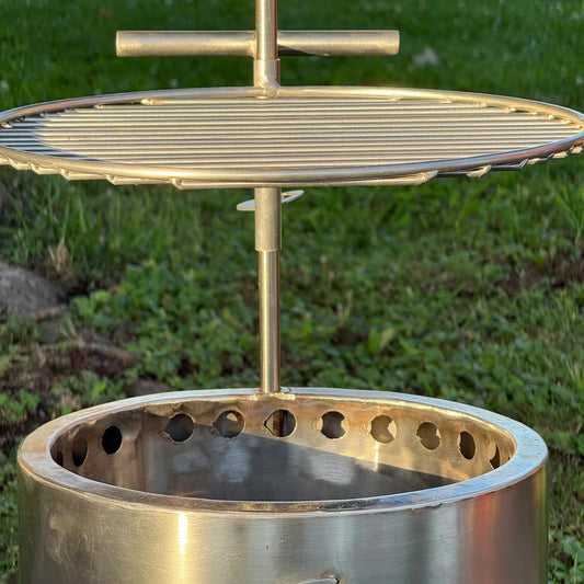 Pack de Brasero Humos con diseño funcional y parrilla ajustable para cocinar al aire libre