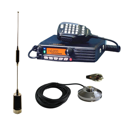 Pack Radio Móvil VHF FT-3165R (65 W) con Antena y Base Magnética Tram