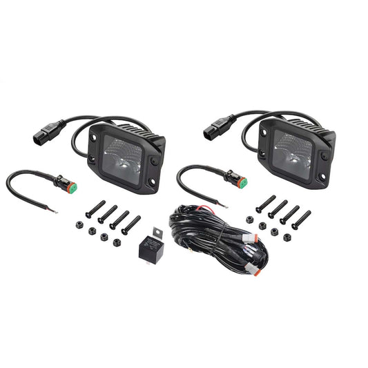 Kit de Faros LED 3.2" LED Flood Beam Tipo Embutido – Hella