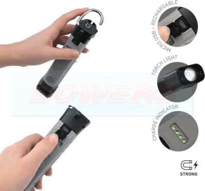 Linterna LED USB Recargable Value Fit USP300 Luz Difusa y Puntual – Hella