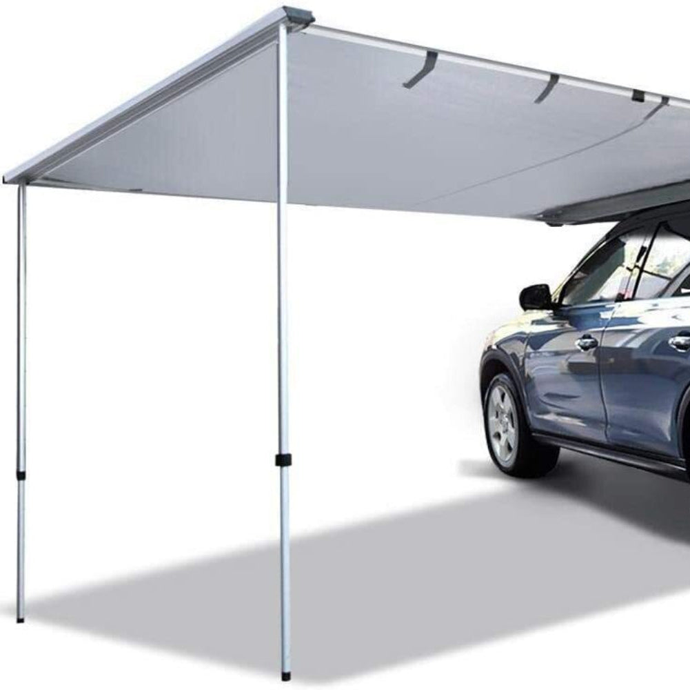 Toldo Lateral de AndesRacks en color gris, ideal para protección solar y sombra al aire libre