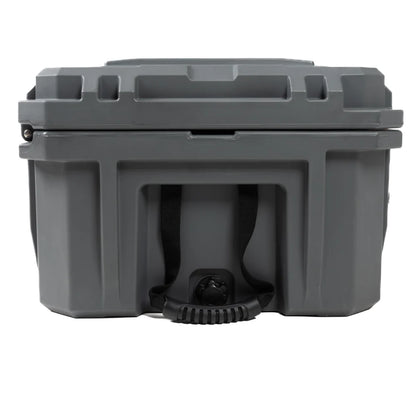 Toolbox TRIBU caja de herramientas rígida gris con cierre hermético, asa frontal y correas para transporte